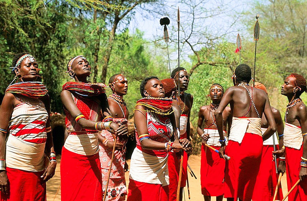 Massai Herdsmen Warming up